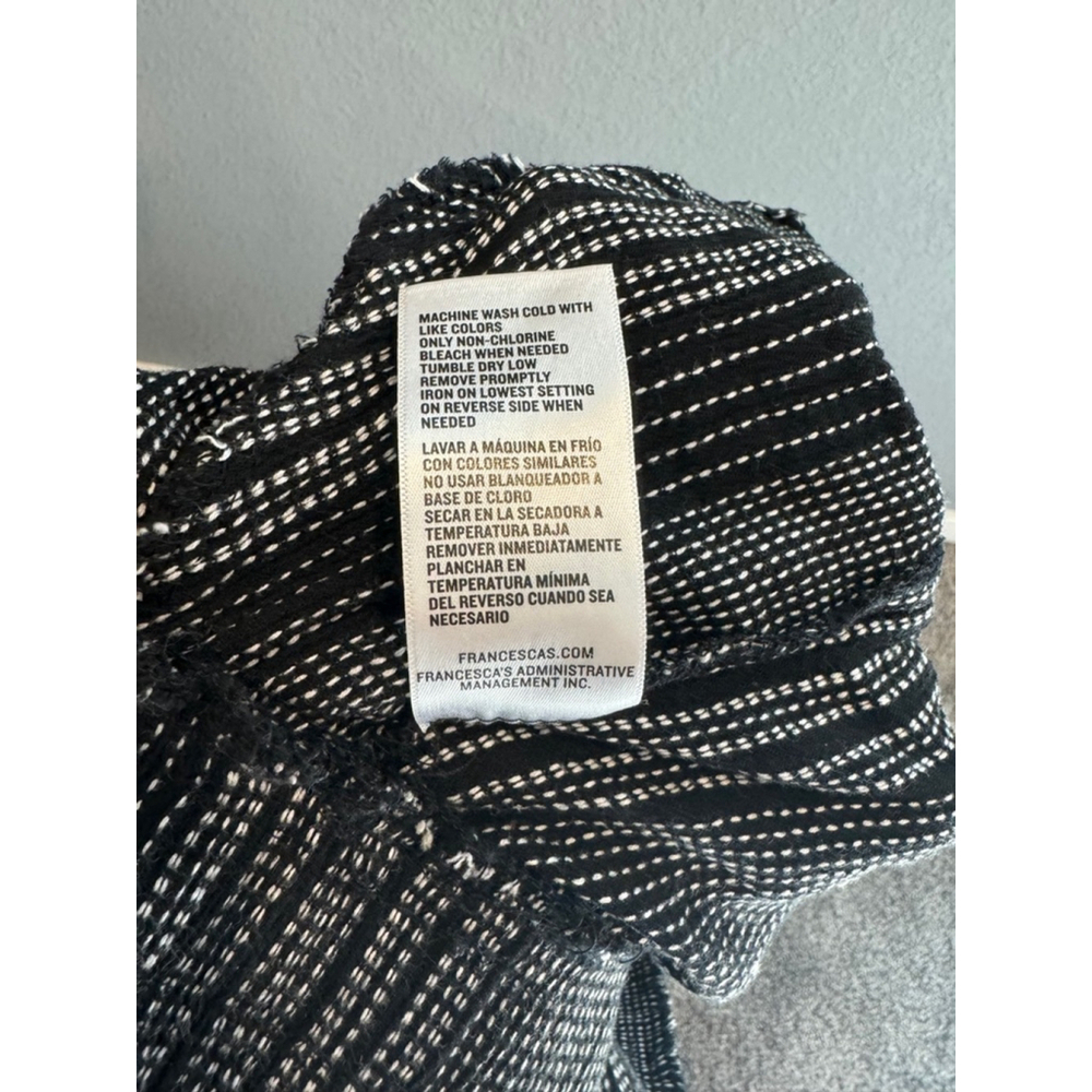 Francesca's Collections Black Distressed High Waisted Shorts Size L - Picture 6 of 7